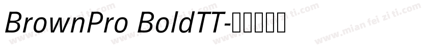 BrownPro BoldTT字体转换
